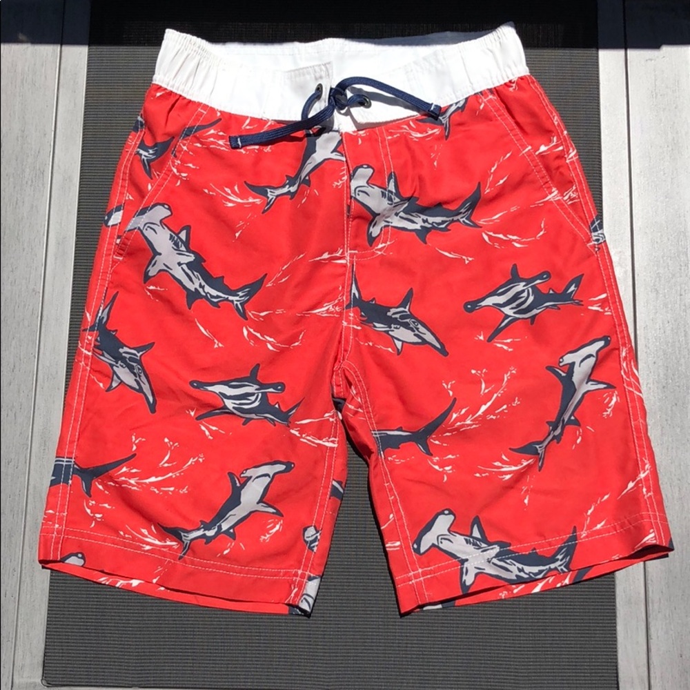 Shark swim board shorts